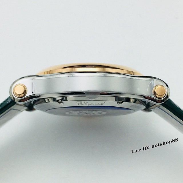 肖邦Chopard机械女士腕表 萧邦对休闲风格顶级鳄鱼皮带女表 gjs2252